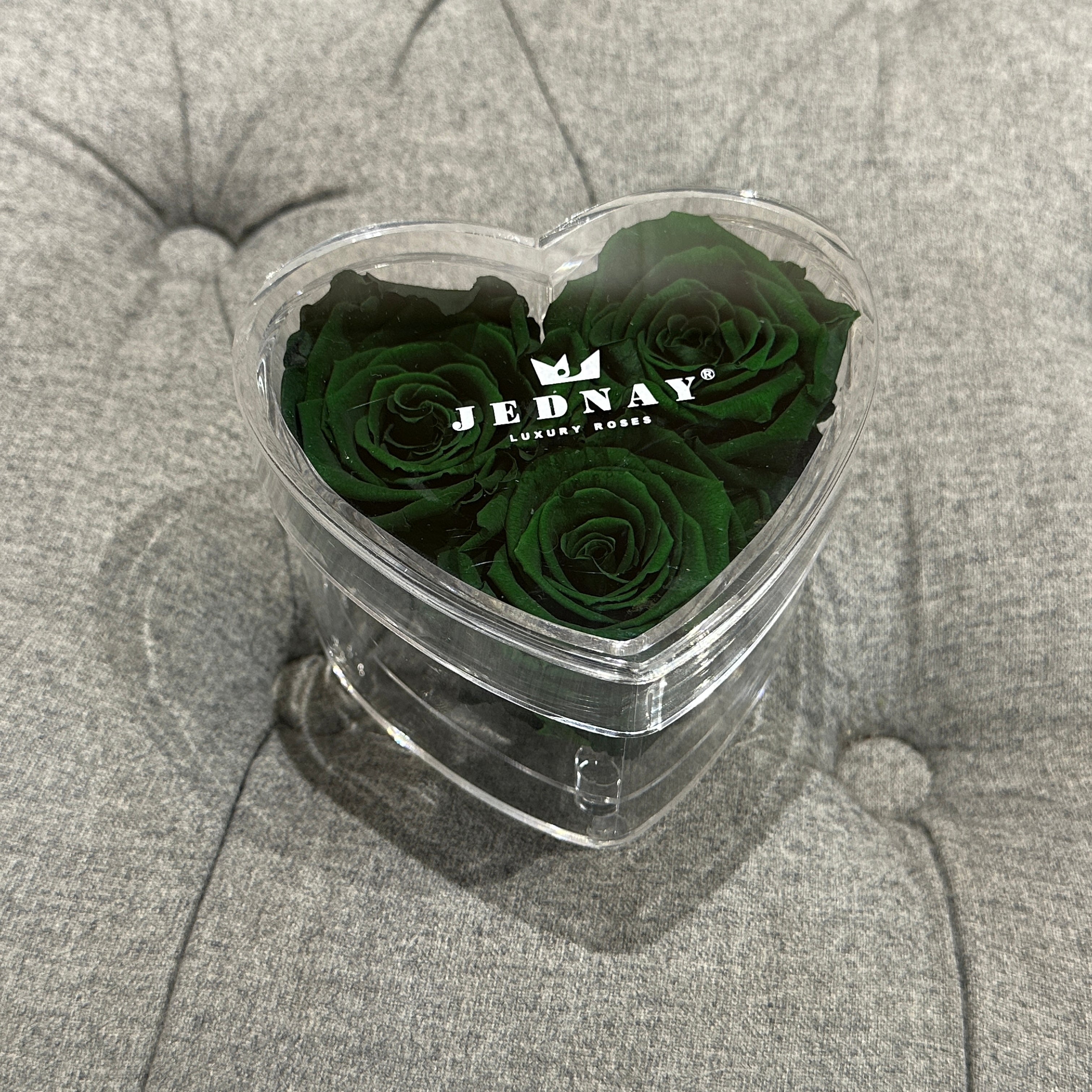 The Amour By Jednay - Deep Forest Green Eternal Roses