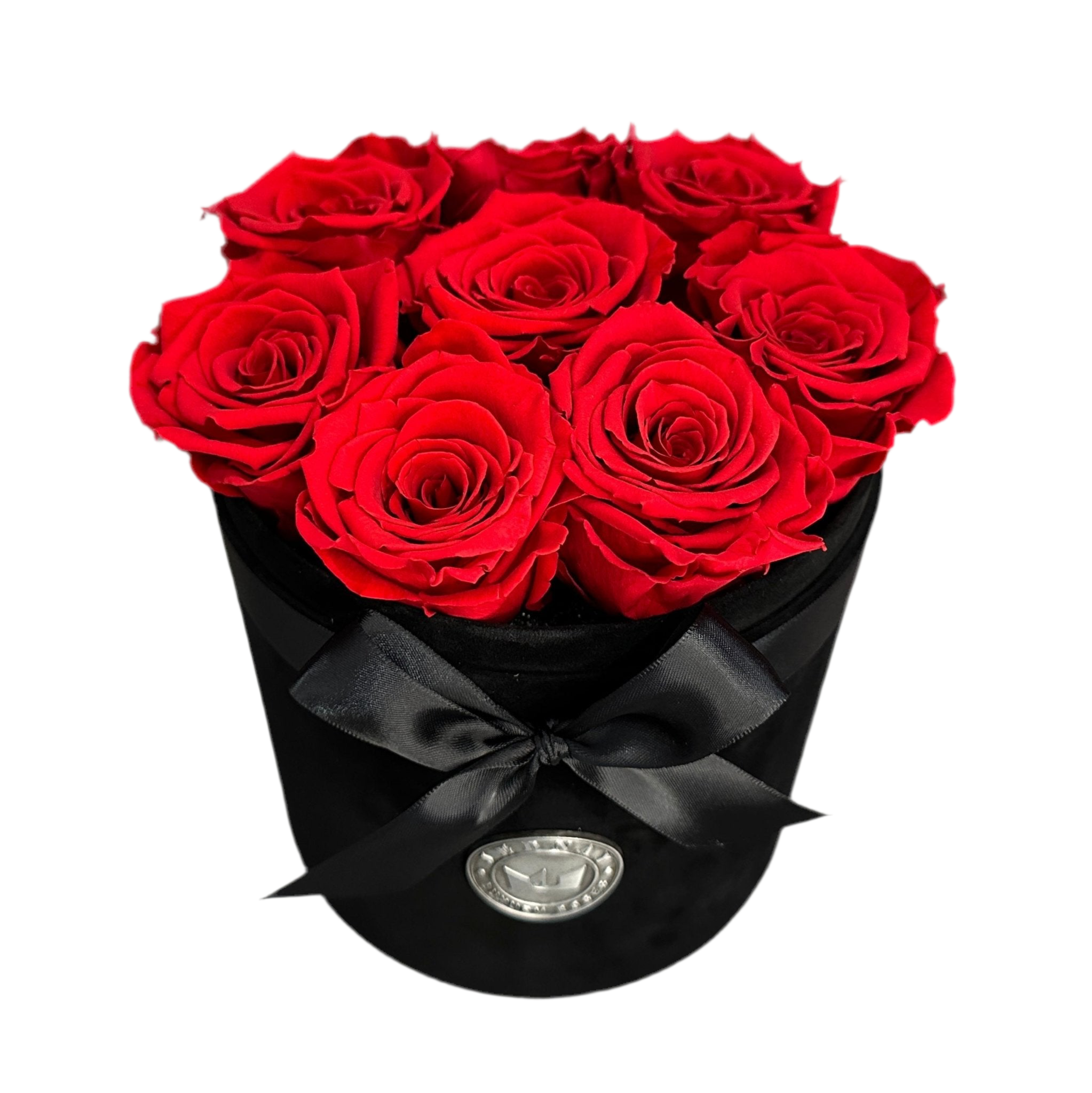 THE SIGNATURE | CLASSIC RED ETERNAL ROSES | BLACK SUEDE BOX