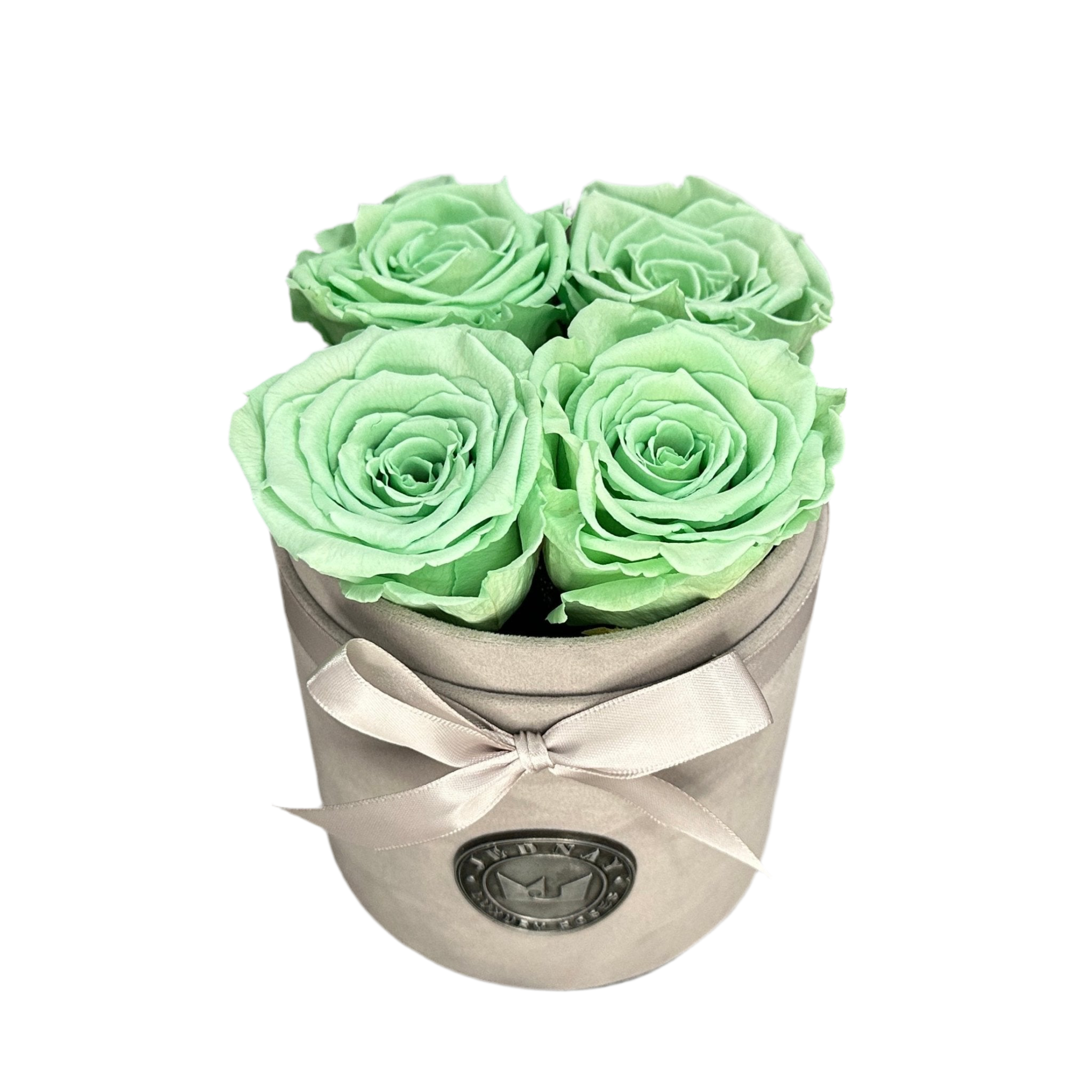 THE FOUR | PEPPERMINT TEA ETERNAL ROSES | GREY SUEDE BOX