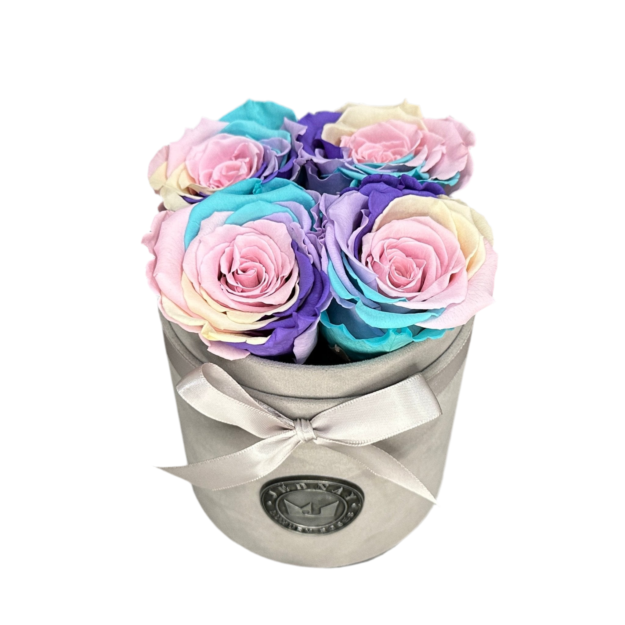 THE FOUR | OVER THE RAINBOW ETERNAL ROSES | GREY SUEDE BOX