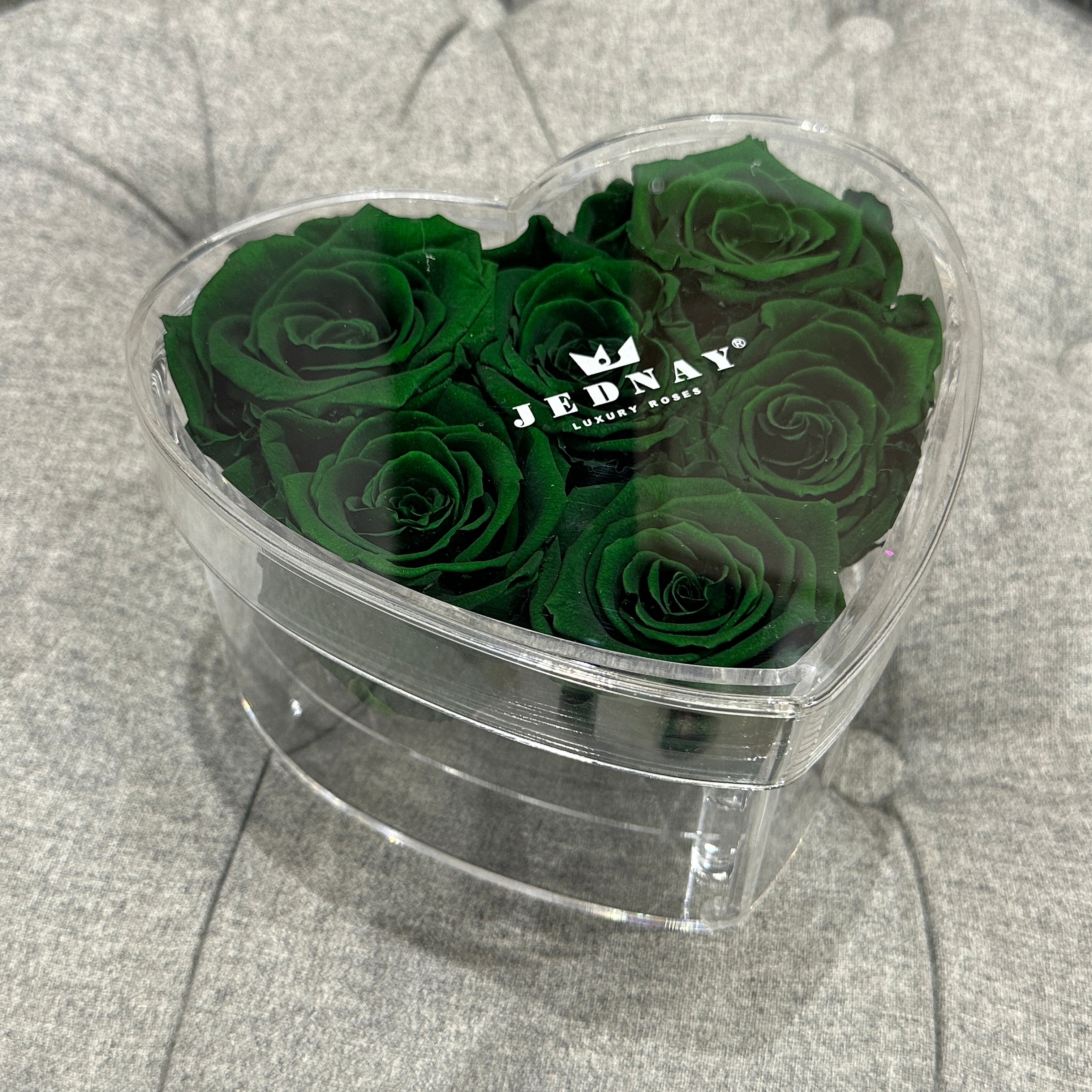 The Amour By Jednay - Deep Forest Green Eternal Roses